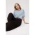 TRENDYOLMİLLA Dames Bruin Gestreept Kort Boxy T-shirts