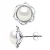 Stud Earrings FLOWER Zoet Water Beads knoppen 8-9mm White 925