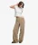Mid Rise Baggy Jumbo Corduroy Broek Beige