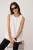 TRENDYOLMİLLA Dames Ecru Effen Mouwloos Relaxed fit Blouses