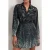 Reiss Printed Flippy Dress Navy