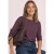 Shirt met lange mouwen, ronde hals en omgeslagen rand