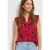 Street One Dames Top met structuurmix en gehaakte details in Rood