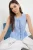 TRENDYOLMİLLA Dames Blauw Gestreept Mouwloos Regular fit Blouses