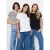 Trendyol Vrouw/Meisje Ronde hals  T-shirt 3 pak