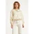 Smashed Lemon Beige bomberjack met ton-sur-ton bloemenprint |