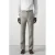 Mango Man slim pantalon met linnen grijs