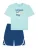 SCHIESSER Nachtkledij ‘ Teens Nightwear ‘  blauw / turquoise