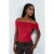 Een Schouder Drapé Blouse
