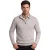 Half zip trui Gentiluomo beige textuur