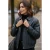 Dames marineblauw leren Biker Blouson Bomber Oversized Jas – Moon
