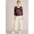 White Stuff Nadia 3/4 Sleeve Tee Blue Print