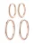 Hey Happiness Oorbellen ‘Pure Duo’  rose-goud
