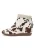 WODEN Enkellaarsjes ‘Emmy Animal’  beige / donkerbruin / wit