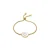 Luxenter armband in wit parelmoer afgewerkt in 18K geel goud – Alfabet