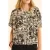ICode Ecru Top With Plant Bandana Print Ecru