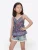 KOROSHI Top  navy / olijfgroen / orchidee / wit