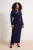Trendyol Curve Dames Donkerblauw Effen Maxi Mouwloos Recht Grote maten Jurk