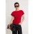 TRENDYOLMİLLA Dames Rood Effen Kort Getailleerd Blouses