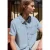 Street One Studio Dames Overhemdblouse met korte mouwen van lyocell in Blauw