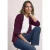 Open vest in effen kleur