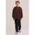 WE Fashion sweater met backprint – roodbruin