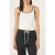 FILA Maiano Slim Logo Rib Tank Top Egret