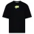 Gebroken wit oversized zwart T-shirt met Degrade Thunder-logo