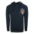 Cavalli Class Diamond-logo marineblauwe hoodie met rits