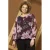 Zhenzi Plus Size gebloemde semi-transparante blouse – donkerrood/roze
