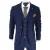 Heren 3-delig marineblauw Birdseye klassiek pak