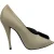 Saint Laurent Franky Peep-Toe Pumps in Crème Satijn