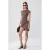 TRENDYOLMİLLA Dames Bruin Effen Kort / Mini Kort Bodycon Jurken