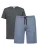 Mey Pyjama kort ‘Round Geo’  grijs