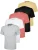 Kruze | Dames Crew Neck T-Shirts (5 Pack) – BLK/GRY/PNK/NUDE/WHT