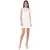 Kanten detail stretch mini jurk in wit