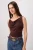 TRENDYOLMİLLA Dames Bruin Effen Mouwloos Getailleerd Blouses