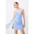 TRENDYOLMİLLA Dames Blauw Effen Kort / Mini Mouwloos Bodycon Jurken