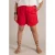 Yest Curve regular high waist casual short met linnen rood