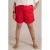 Yest Curve regular high waist casual short met linnen rood