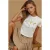 Geprinte Regular Fit Crew Neck 100% Katoenen Crop T-shirt
