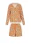 faina Korte pyjama ‘Home’  beige / jade groen / oranje