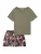 SCHIESSER Pyjama ‘ Modern Nightwear ‘  kaki / jade groen / pink / wit