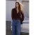 Mango blouse donkerbruin