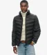 Gebreide Hybrid Storm jas met Wattering Zwart