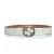 Gucci, monogram canvas en leren GG gesp riem