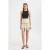Geborduurde Hoge Taille Volant Minirok