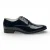 Formele herenschoenen in marineblauw lakleer (PU) Oxford-model.