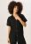 Oversized overhemd met korte mouwen en plissé