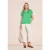 Street One Dames Blouse met mouwaanzet in Groen